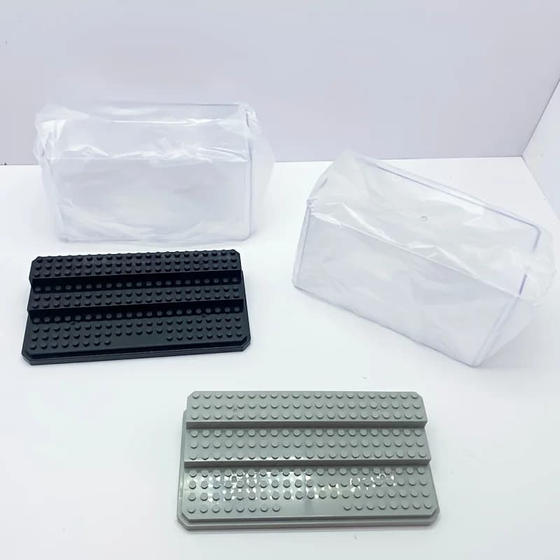 Acrylic Minifigures Display Case, Stackable and Dustproof Building Block Display Box for Lego Action Figure Toys Storage
