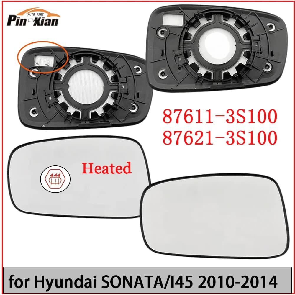 Left Right Rearview Mirror Convex mirror Heated Side Wing Mirror Glass For Hyundai SONATA I45 2010-2014 876113S100 876213S100