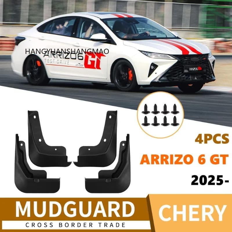 Mudguards FOR Chery Arrizo 6 GT 2025 Car Mud Flaps Splash Guards ABS Black Exterior Modification Accessory Anti Mud Sand