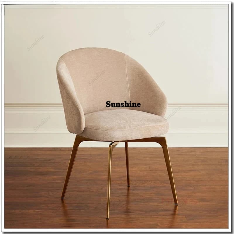 Modern light luxury backrest fabric dining chair