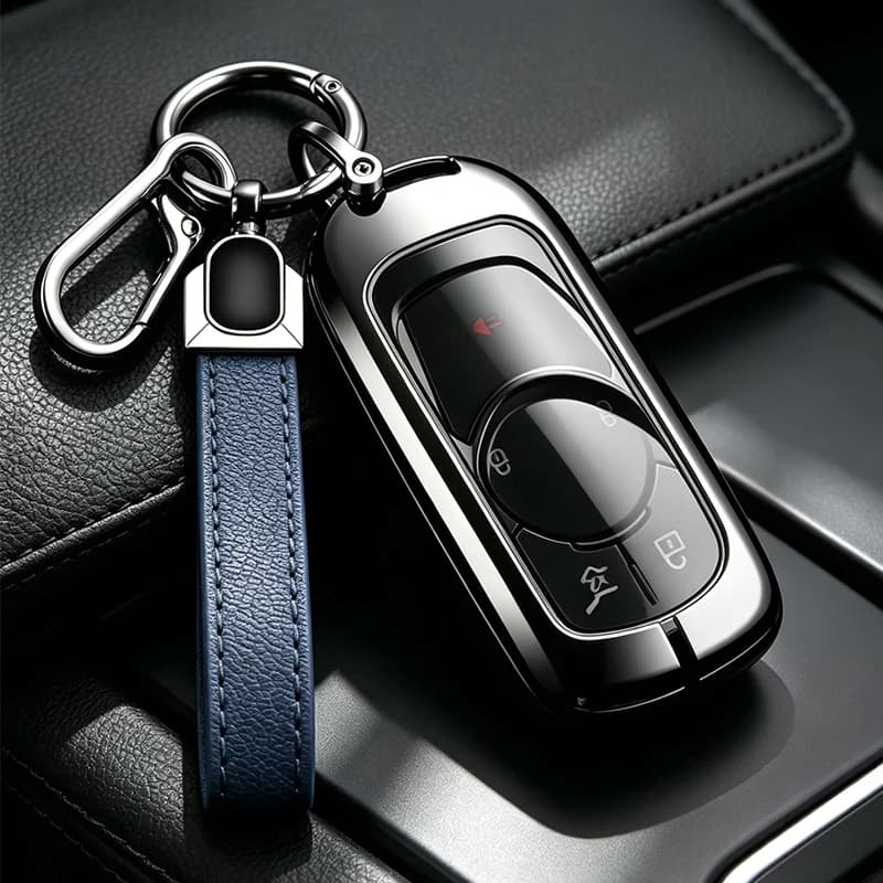 Zinc Alloy Leather Car Key Case Cover For Buick Enclave Encore GX Lacrosse Envision Regal Sportback TourX Protection Shell