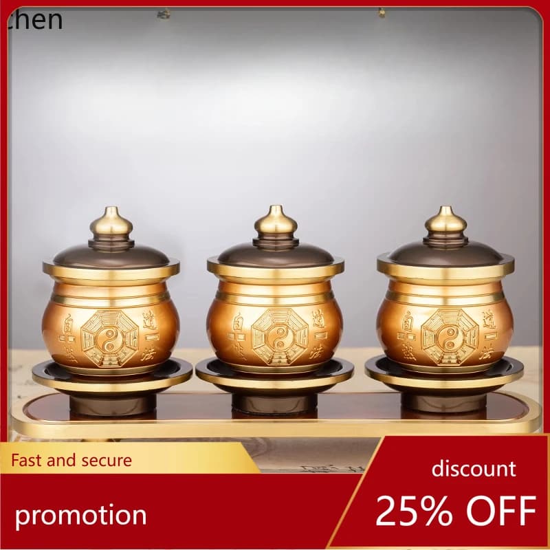 CZ water supply pure copper tribute water cup ornament Taoist temple gossip household Buddha water purification