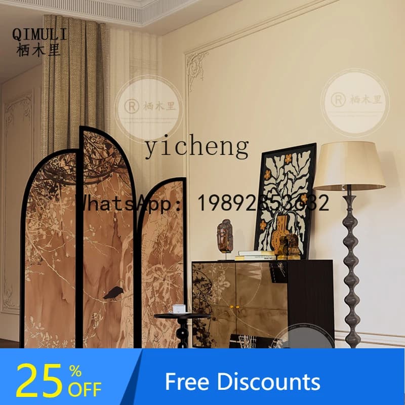 retro solid wood porch cabinet Multi-functional storage cabinet in the entrance, living room wall decorative side cabinet