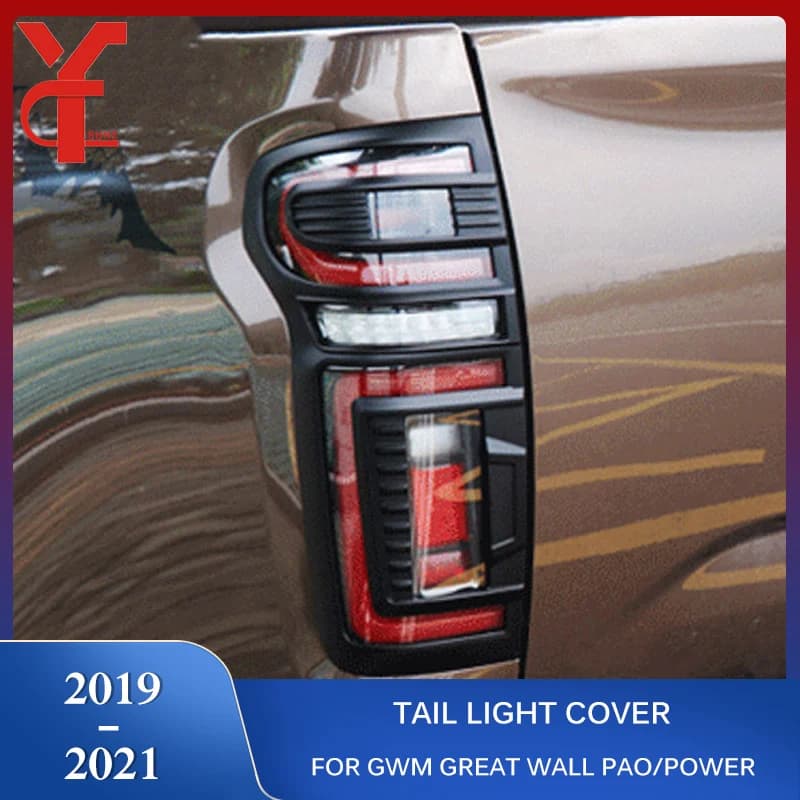 Car ABS Tail Light Cover For GWM Great Wall Poer Great Wall Power 2019 2020 2021 Pick Up Accessories Rear Lamp Hood