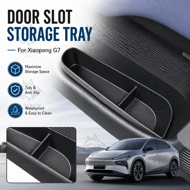 For Xiaopeng G7 Door Slot Storage Box Side Organizer Tray Car Styling Interior Accessories Dedicated Modified Parts