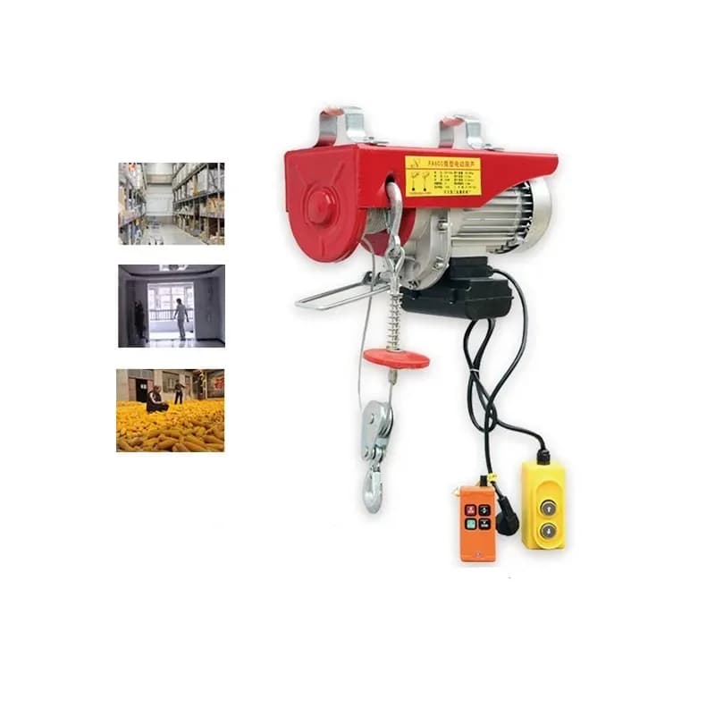 600kg Electric Hoist Portable Lifter Electric Steel Wire Winch W/Wireless Remote Control for Boat Car Garage