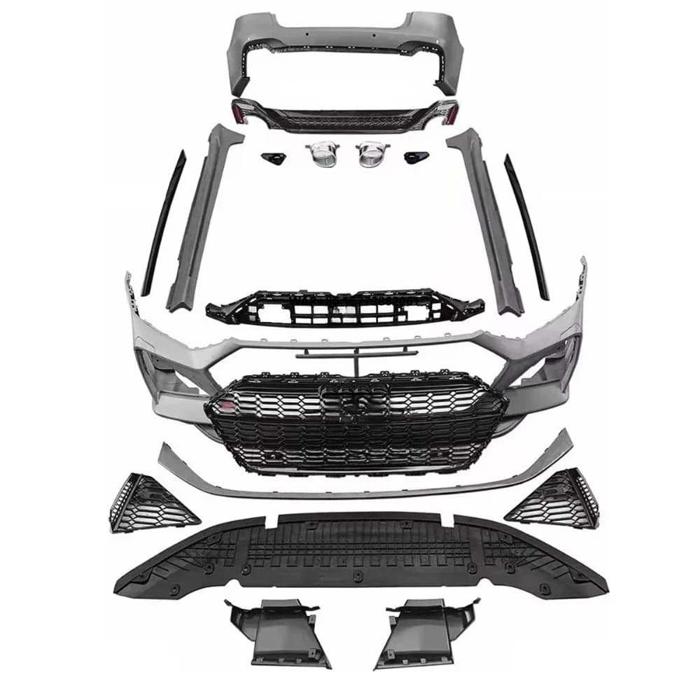 Car Bumpers Body Kit for  A7 C8 2019- to RS7 Model with Side Skirt.