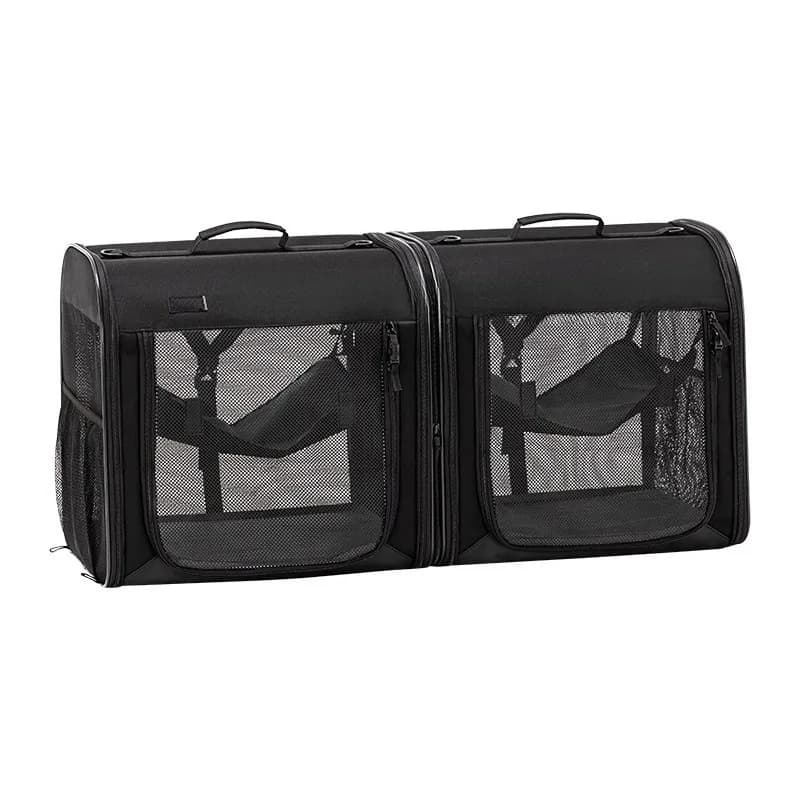 Double shoulder large capacity pet backpack, breathable cat bag going out pet bicycle bag portable cat bag