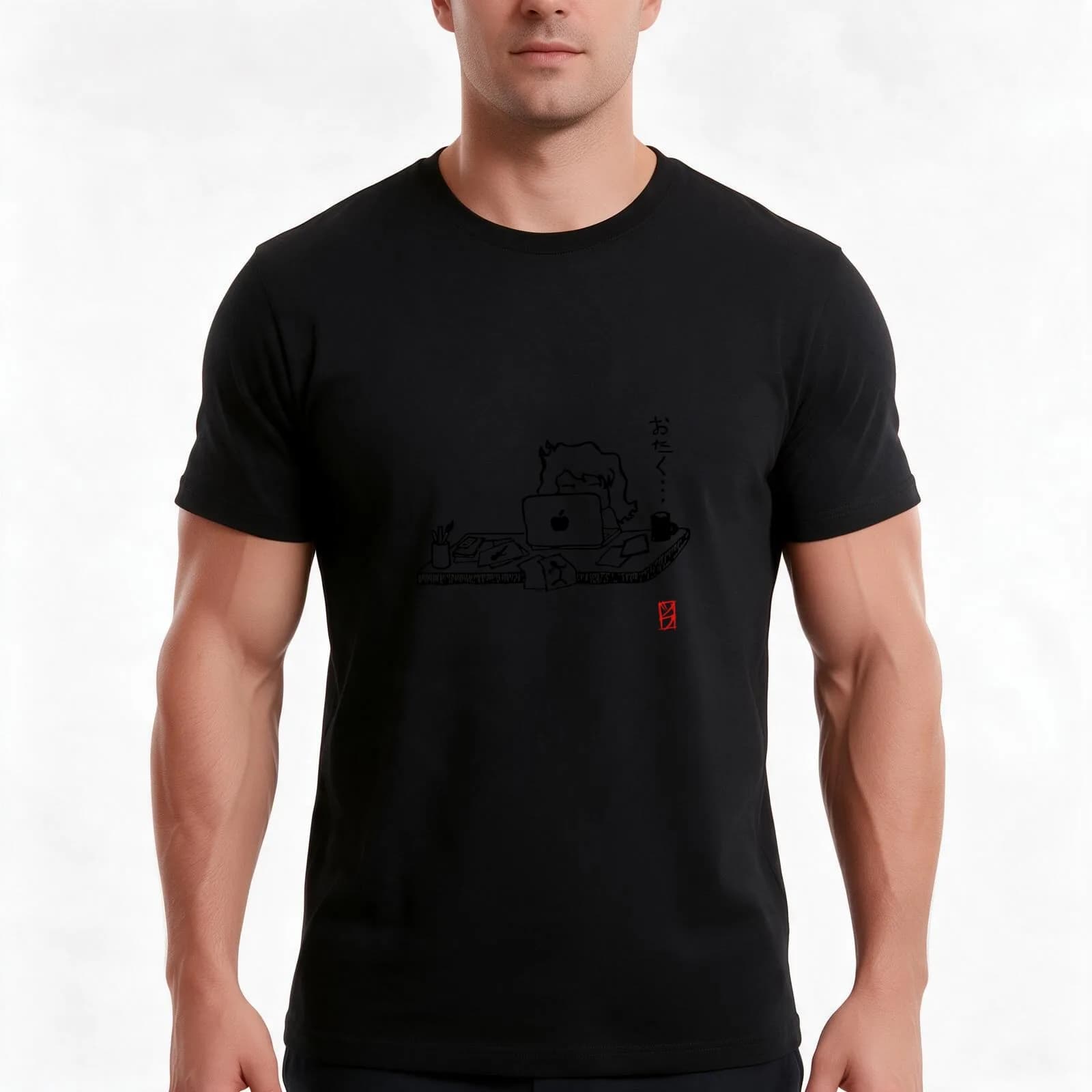 Otaku T-Shirt, Summer Casual Cotton Tee, Oversized Streetwear Tops, Vintage Graphic Print, Loose Fit Short Sleeve, 100% Cotton