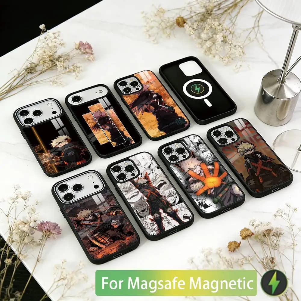 My Hero Academia Katsuki Bakugo  Phone Case For iPhone17,16,15,14,13,12,11 Plus,Pro Magnetic For Magsafe Wireless Charging