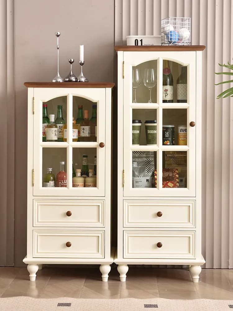 CX solid wood display, dining room side cabinet, living room small apartment locker, retro American TV cabinet