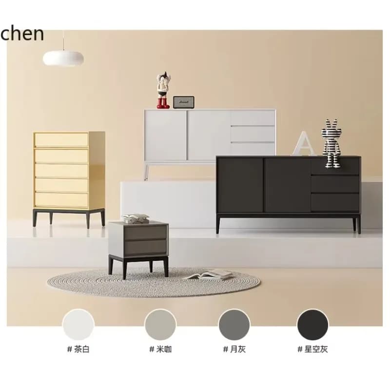 L13 Minimalist Pure Solid Wood Dining Side Cabinet High Restaurant Small Apartment Multi-functional Storage Cabinet