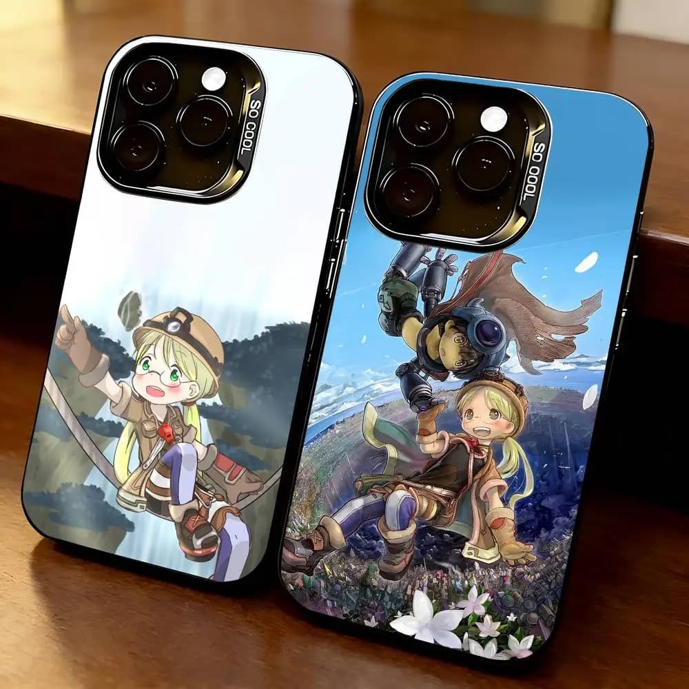 M-MADE IN A-ABYSS  Riko Phone Case For iPhone 17,16,15,14,13,12,11 Plus,Pro Max,XS,Colorful Silver Black Cover