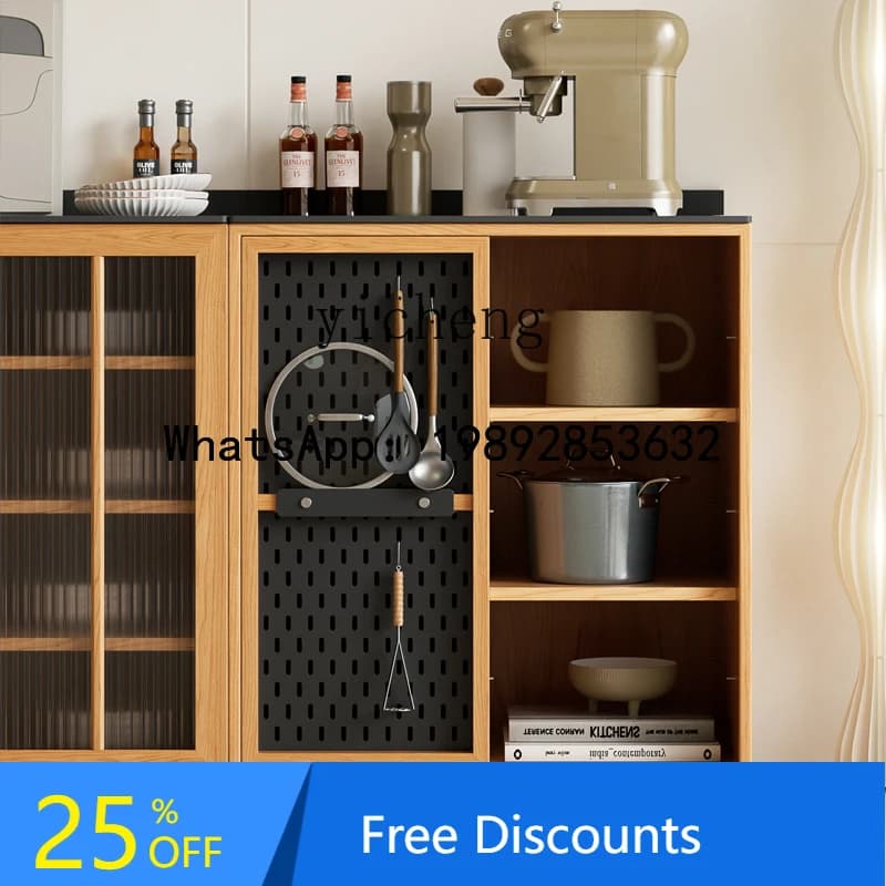 AA solid wood dining side storage tea wine cabinet restaurant locker multi-functional home decor