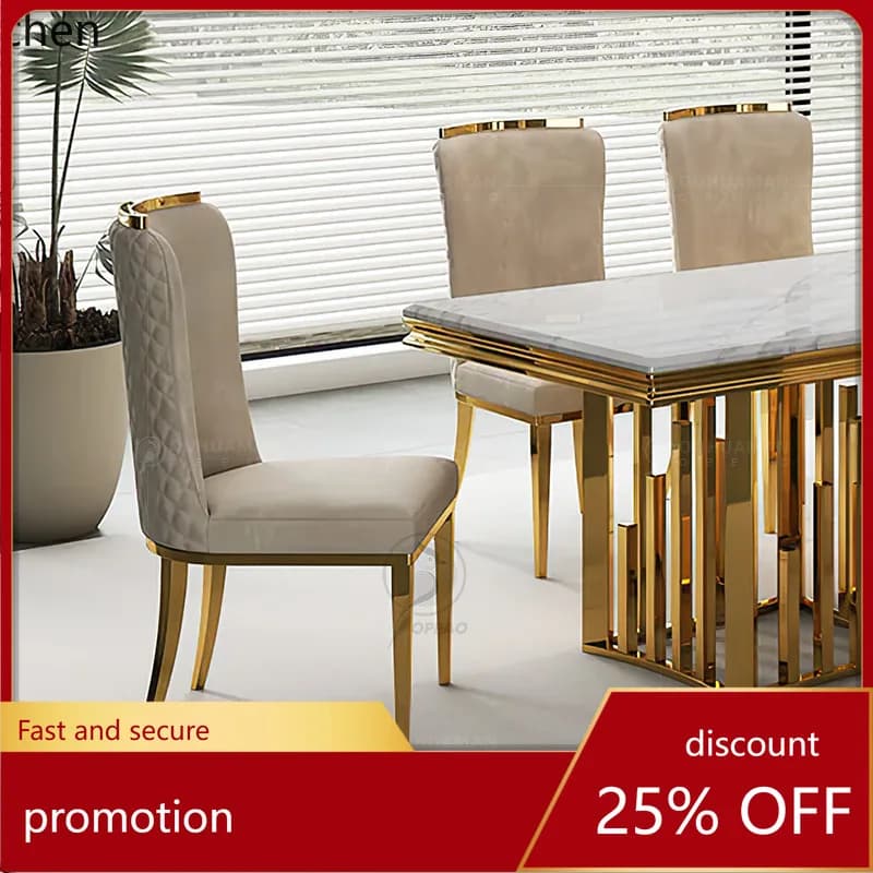 HXL Dining Chair Stainless Steel Banquet Chair Restaurant High Back Chair