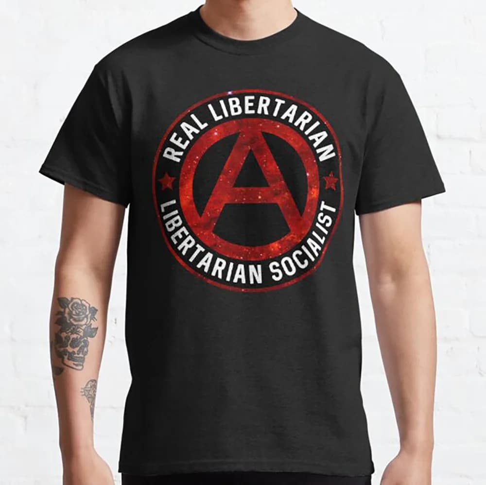 Novelty Anarchy Anarchist T-Shirt for Men Crew Neck 100% Cotton T Shirt Short Sleeve Tees Printing Clothes Plus Size Tops