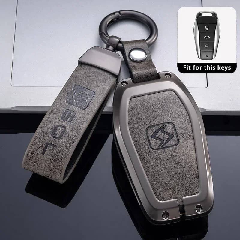 Zinc Alloy Car Key Case for JAC JS6 JS8 SOL Sehol E10X E50A X8 A5 E40X E20X Remote Cover Shell Keychain Ring Fob Accessories