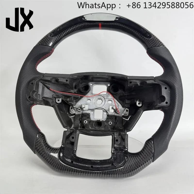 Customized Carbon Fiber LED Leather Steering Wheel for 2015-2020 for Ford F150 Raptor Sports Style Interior Accessories