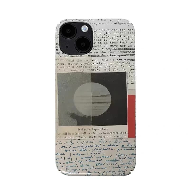 American Poster Art in English Phone Case for IPHONE 17 Air 16E 15 PROMAX 14 Plus 13 12 MINI 11PRO 16Plus XR Acrylic Phone Cover