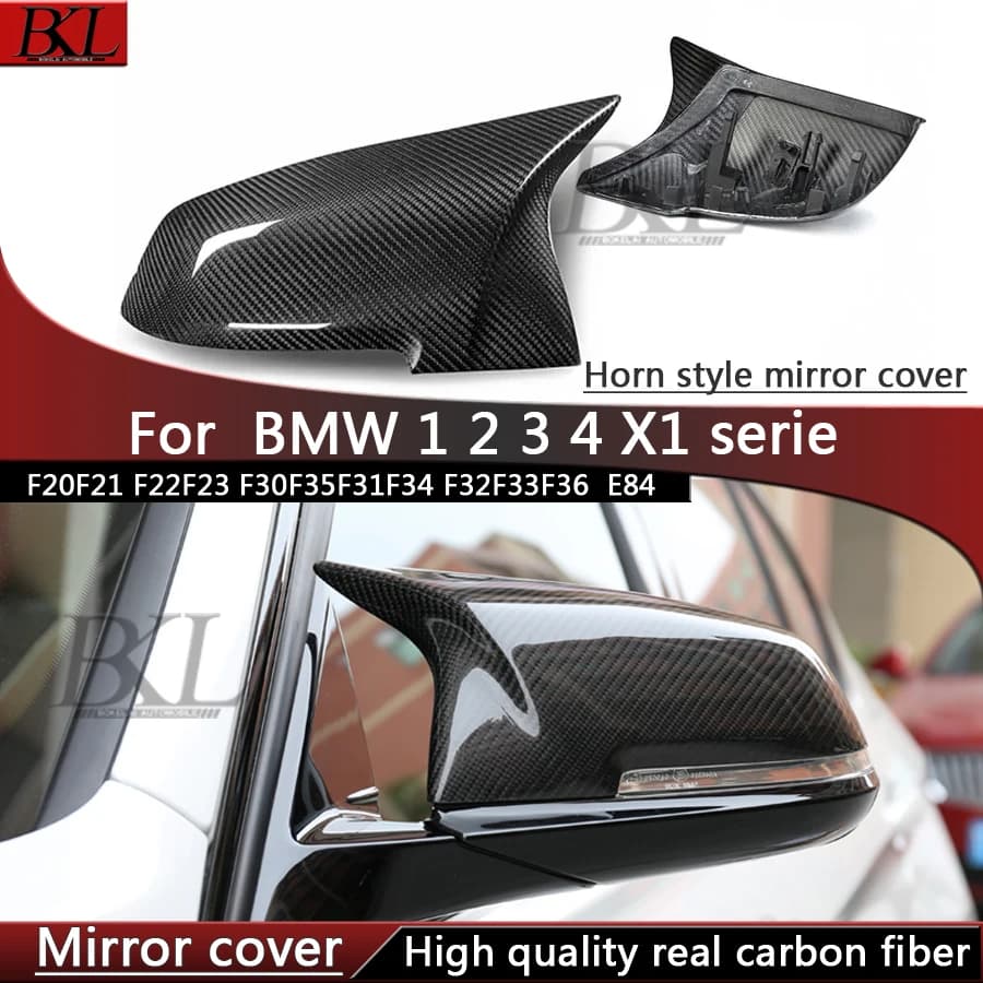 For BMW 1 2 3 4 series X1 F20 F22 F30 F32 F33 F36 M2 F87 frearview mirror cover flared carbon fiber rearview mirror housing