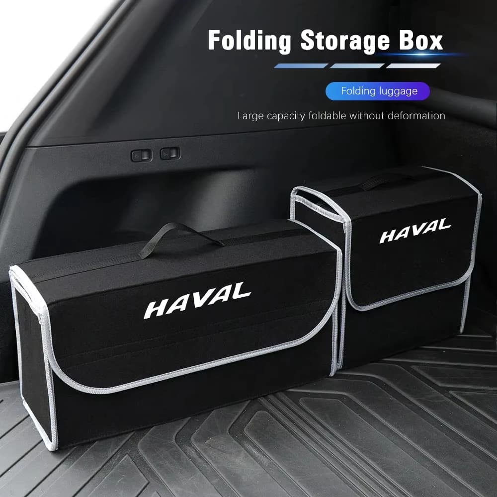 Car Trunk Organizer Box Folding Storage Bag Cargo Storage Container For Haval Jolion H6 M6 Dargo Raptor F7 H7 H9