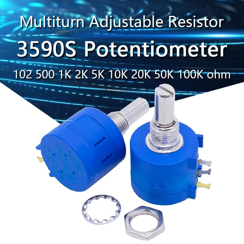 3590S Multiturn Potentiometer 500 1K 2K 5K 10K 20K 50K 100K ohm Potentiometer Adjustable Resistor 3590 102 202 502 103 3590S-2