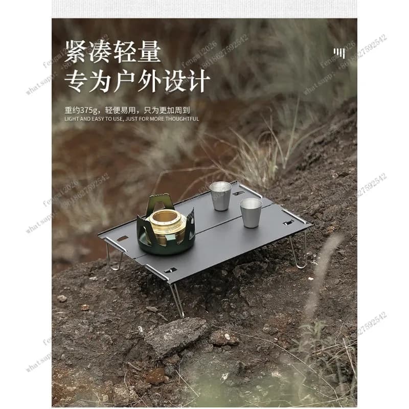 Portable Folding Aluminum Camping Table Mini Splicing Alloy Table for Outdoor BBQ Tea