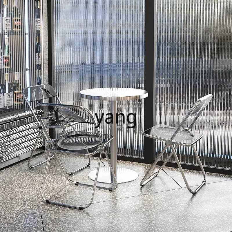LTT industrial style dessert milk tea shop stainless steel round table catering furniture coffee shop restaurant