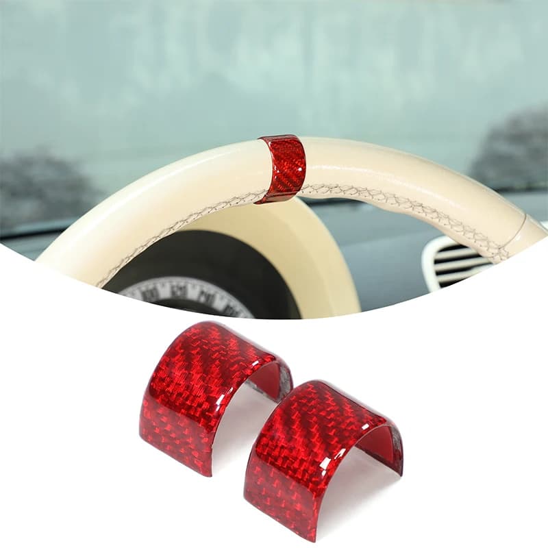 For Abarth 595 695 2017+ Real carbon fiber car steering wheel back to the original standard car interior accessories