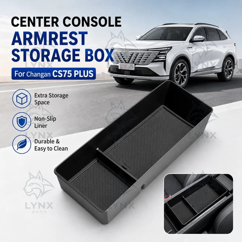 For Changan CS75 PLUS Center Console Armrest Storage Box Car Accessories Custom Modification Parts 25 Models Vehicle Fit