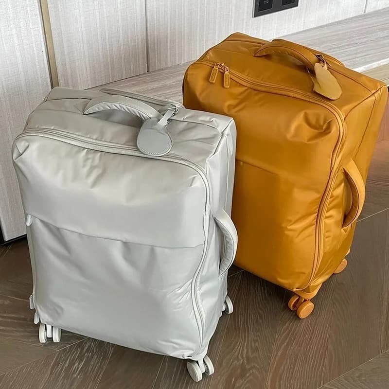 Ultra-light waterproof Oxford cloth front opening suitcase 20 boarding case trolley case foreign trade suitcase