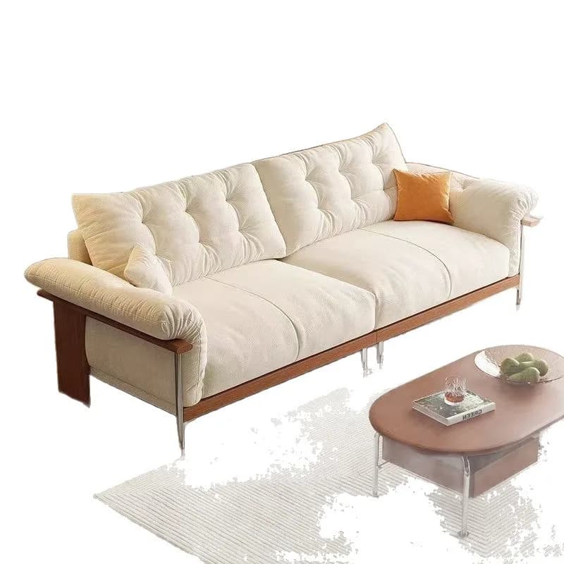 LH Chenier small apartment removable and washable sofa medium antique high-footed solid wood sofa