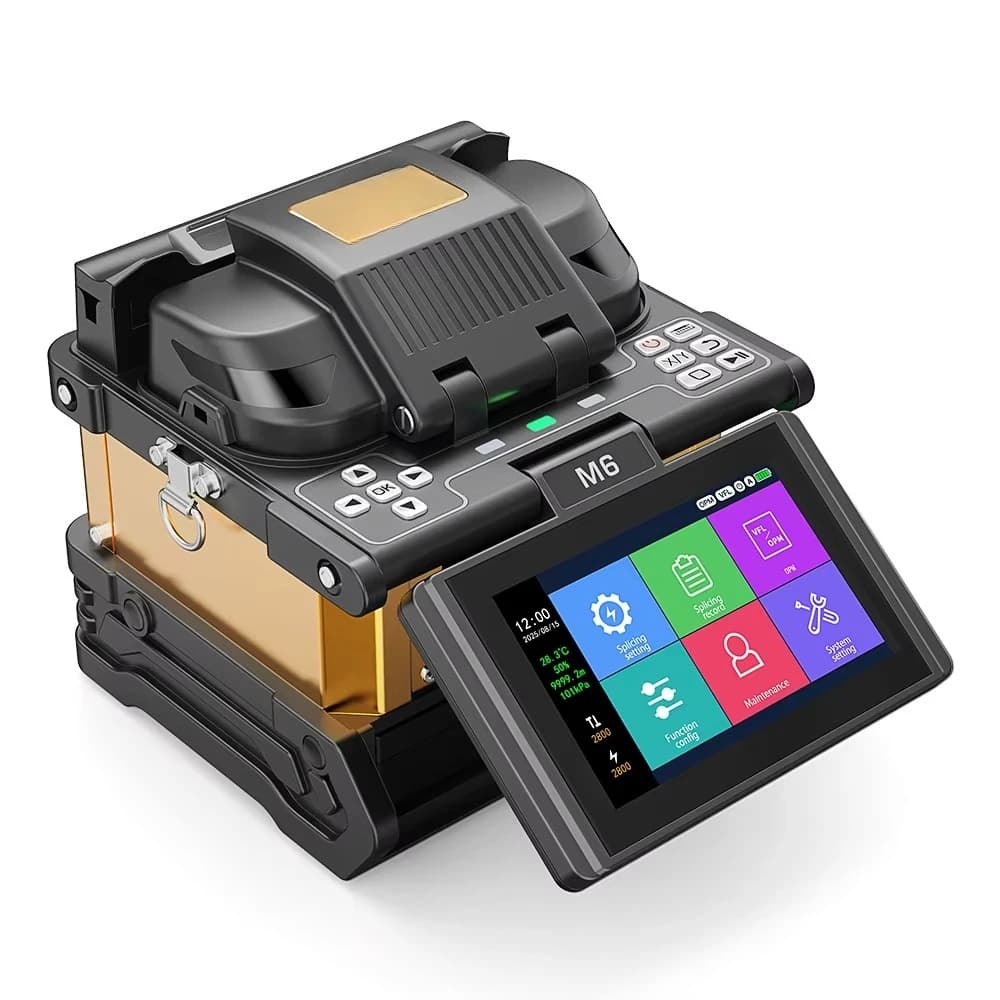 Newest Hot Sale  fusion Machine 6 Motor Optical Fiber fusion Splicer  Ftth Fiber Optic fusion Splicer