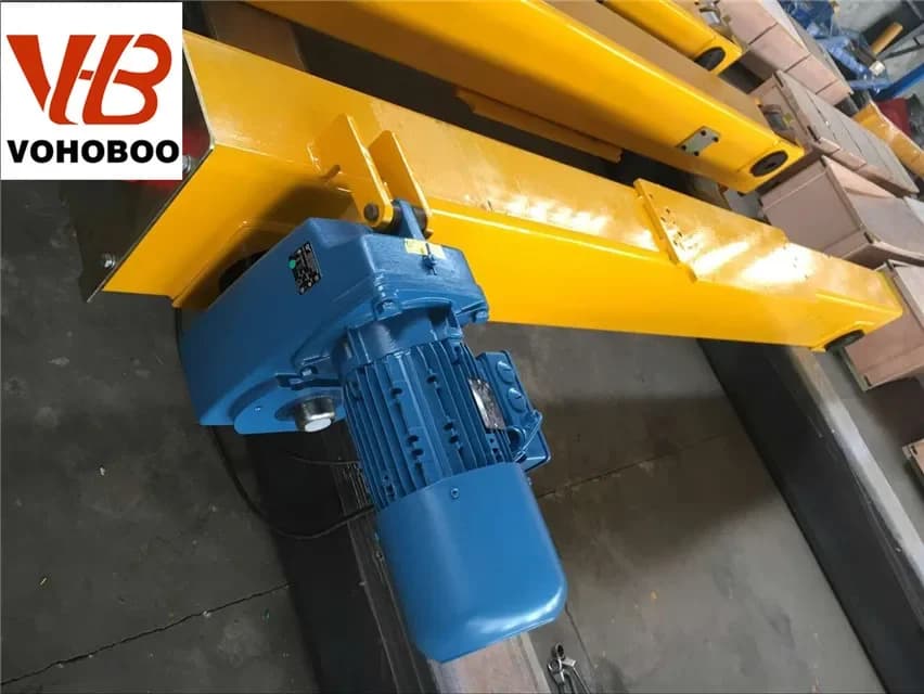 M5 Duty End Carriage Single Girder Overhead Crane with Remote Control Electric Hoist 50t Capacity Gear & Motor