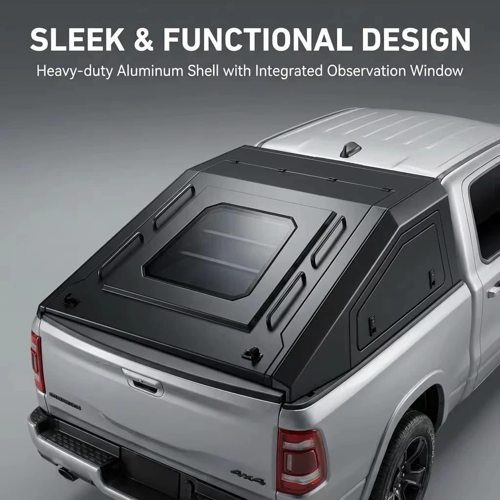 Aluminum Truck Bed Topper Truck Canopy Shell Pickup Tacoma Camper Top for Hilux / Tacoma / Dodge Ram / Amarok / Tundra / F150