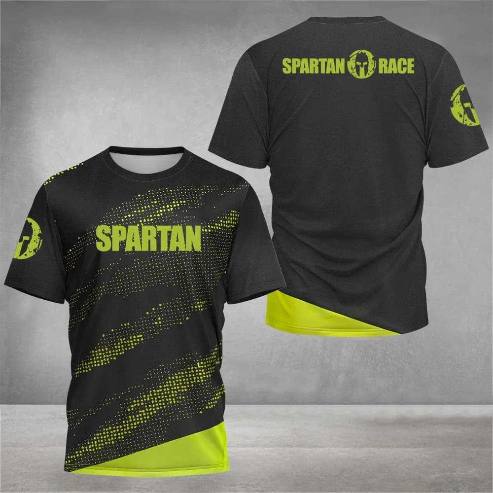 2026 new Spartan 3D graphic printed men's T-shirt gym fitness compression short sleeve breathable O-neck top T-shirt