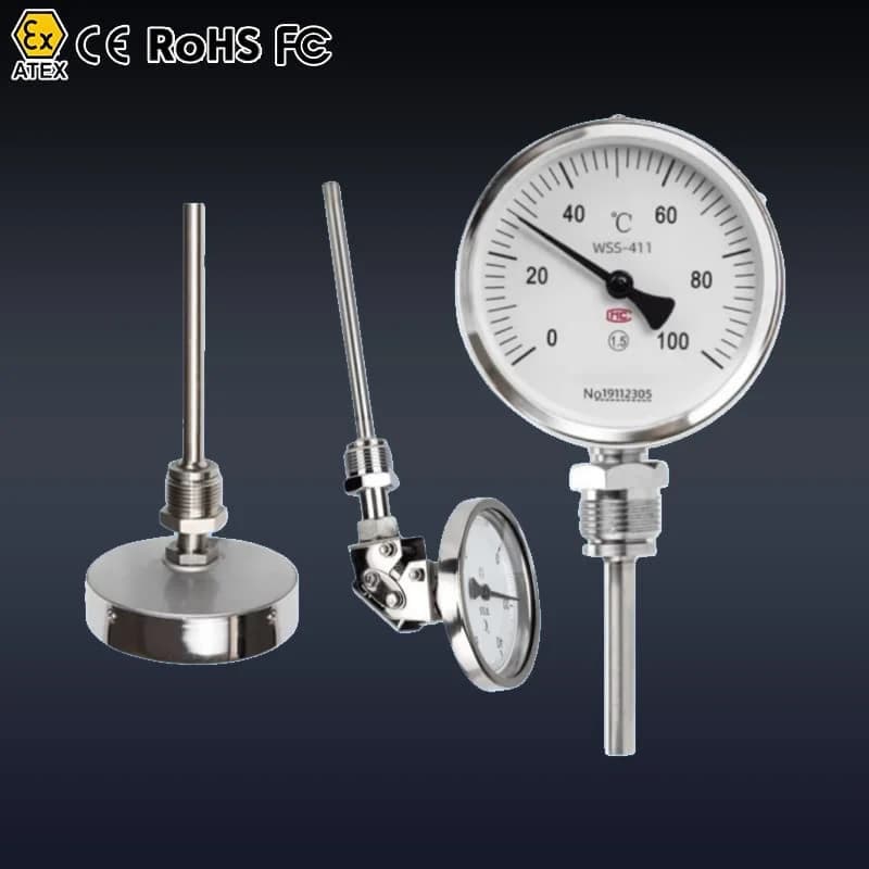 Dial  Trice  Food Temp Gauge Helical Bimetallic  Petroleum Gauging   Pt100 Rtd
