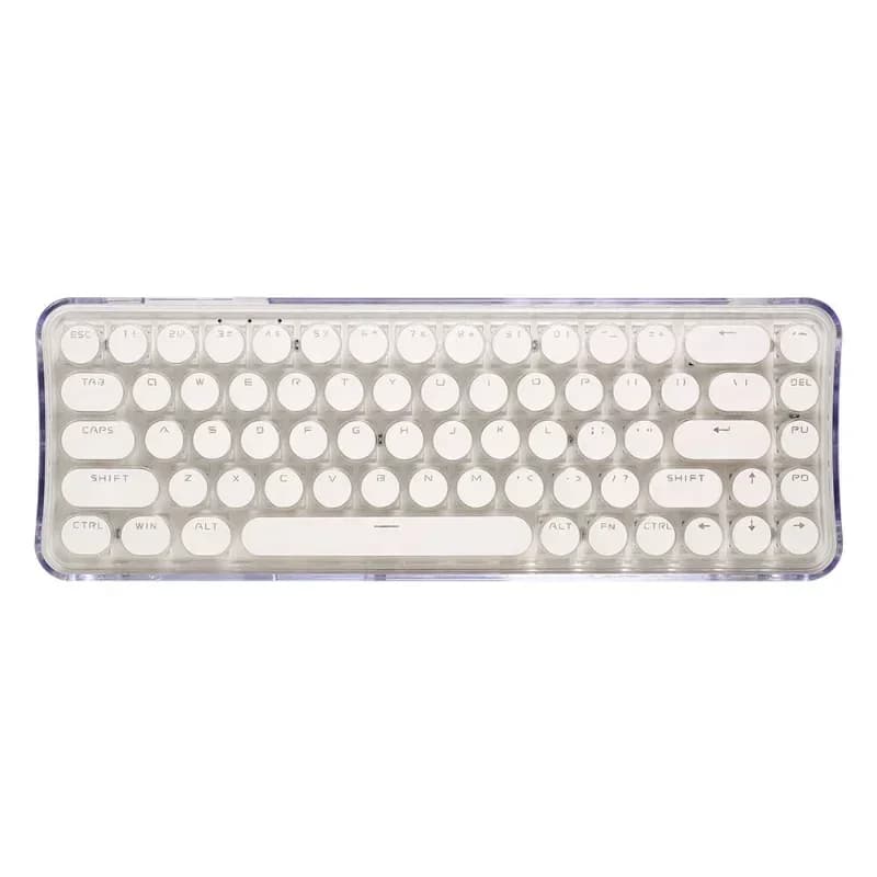 Transparent hot-swappable mechanical keyboard three-mode 2.4G wireless Bluetooth customized crystal keyboard high value