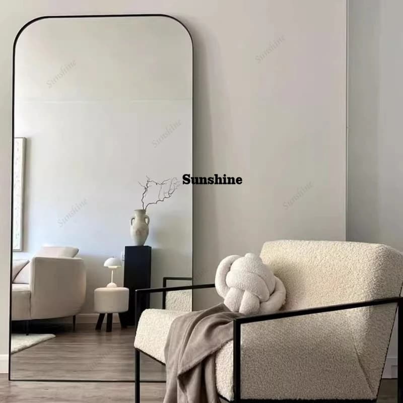 Simple light luxury large mirror, special-shaped full-body mirror, floor-to-ceiling mirror in the cloakroom
