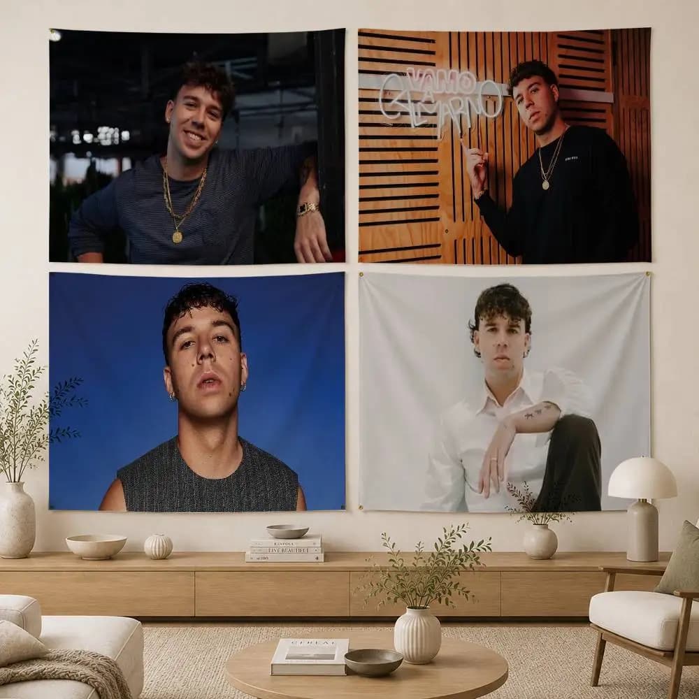 Popular Singer Q-Quevedo Cool Flag Digital Printing Banner for Garage Wall Out Door Decoration