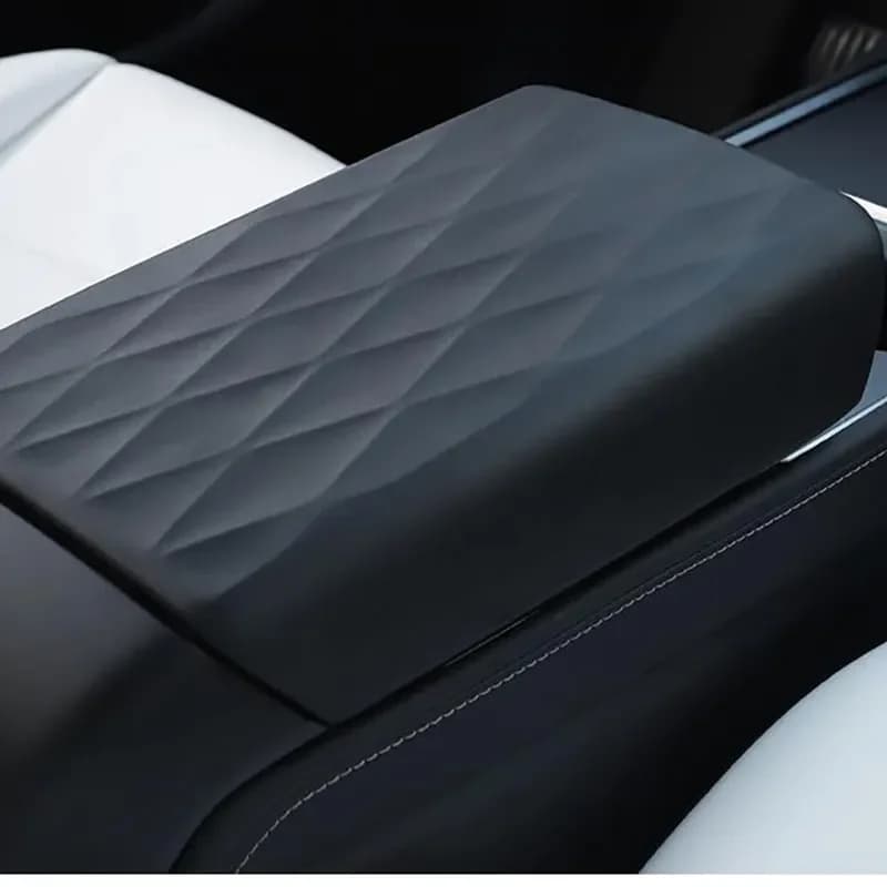 For Tesla Model 3/Y TPE Central Console Armrest Cover Scratchproof Wear-Resistant Armrest Box Protector Decor Modification