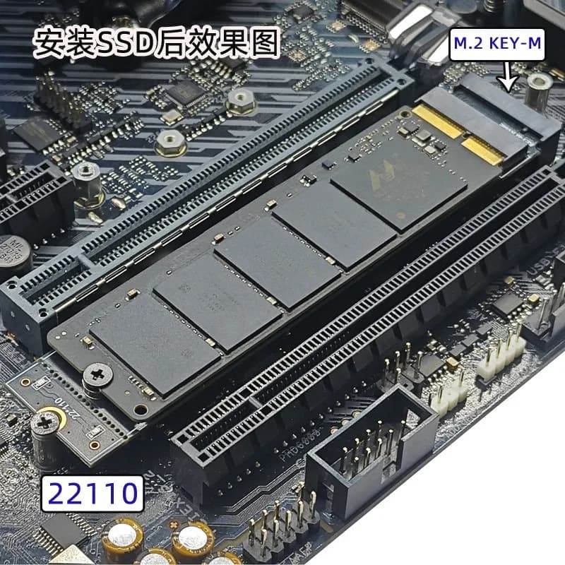 12+16Pin to M.2 Key‑M PCI‑E SSD Adapter Card for MacBook 2013‑2017 Storage Upgrade Converter