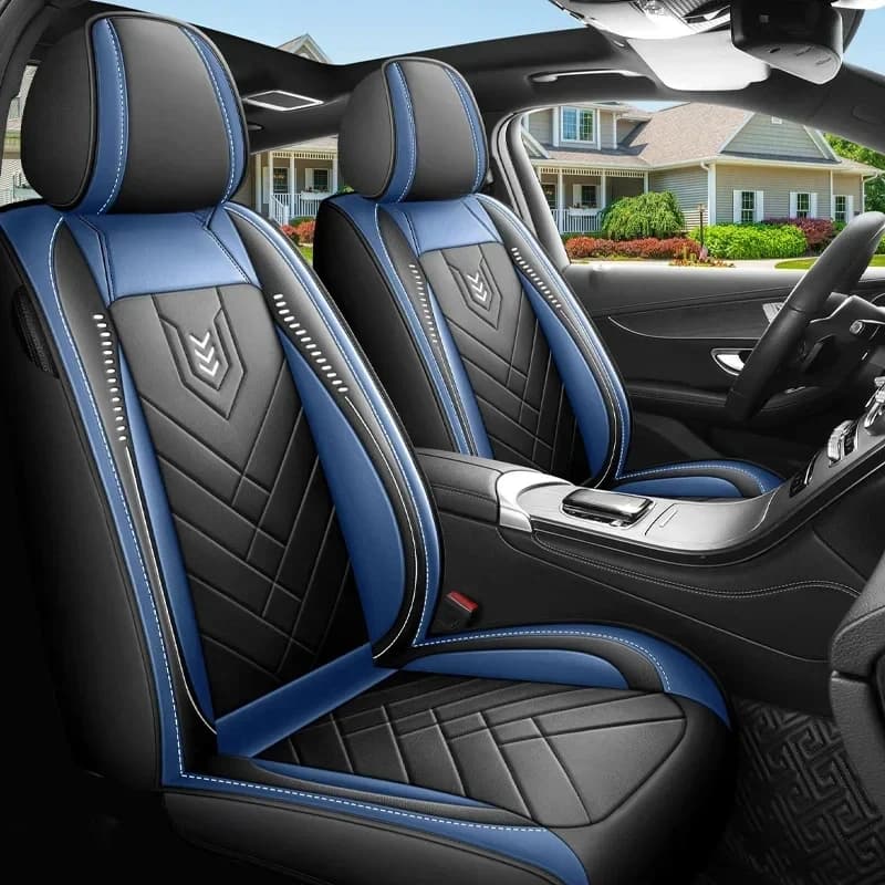 Auto Parts Premium Leather Seat Cover All-Weather Easy Care Universal Fit Interior Tuning Protection