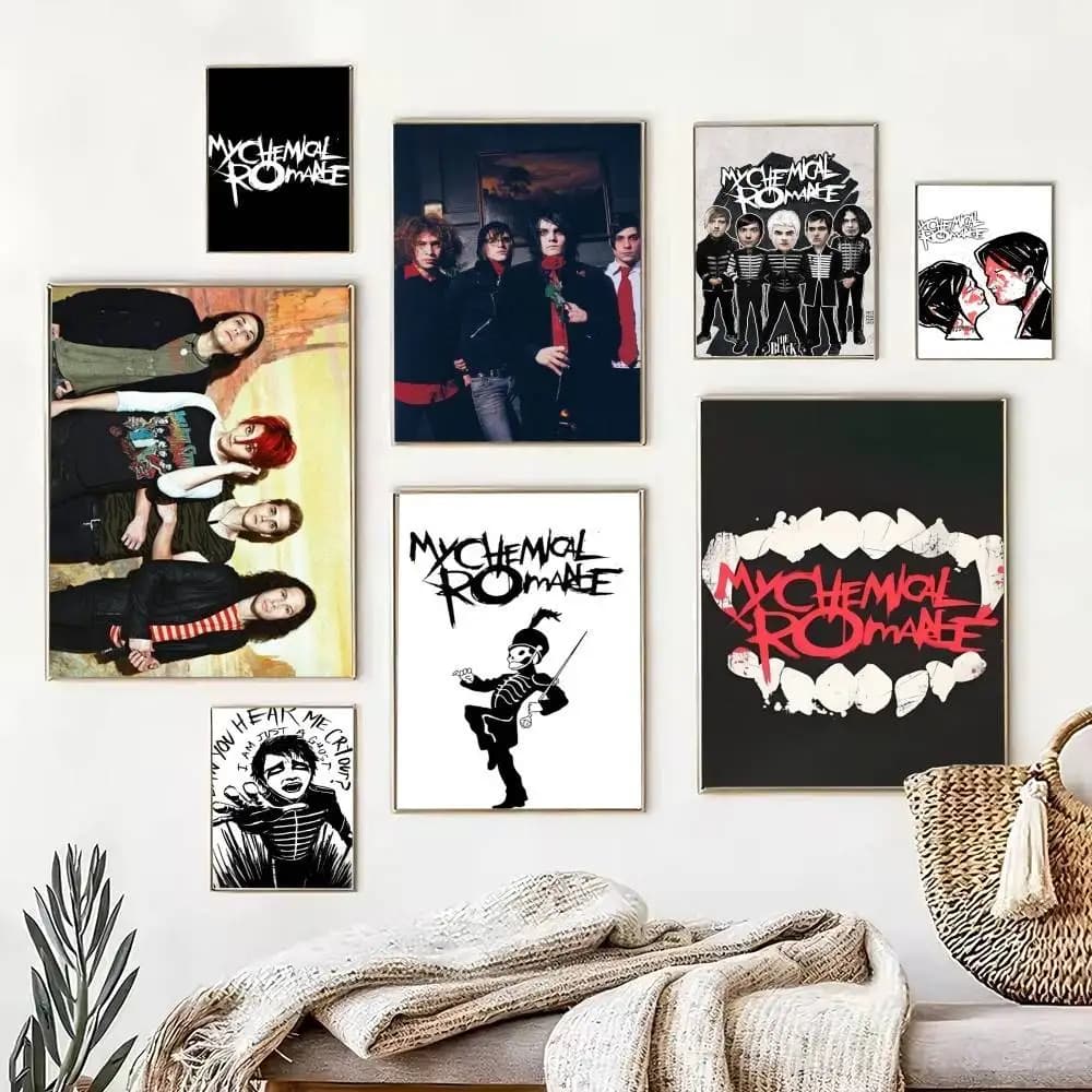 MCR Fan Icon My C-Chemical Romance  Poster High Quality Dorm Living Room Aesthetic Wall Decoration Painting Stickers Gift