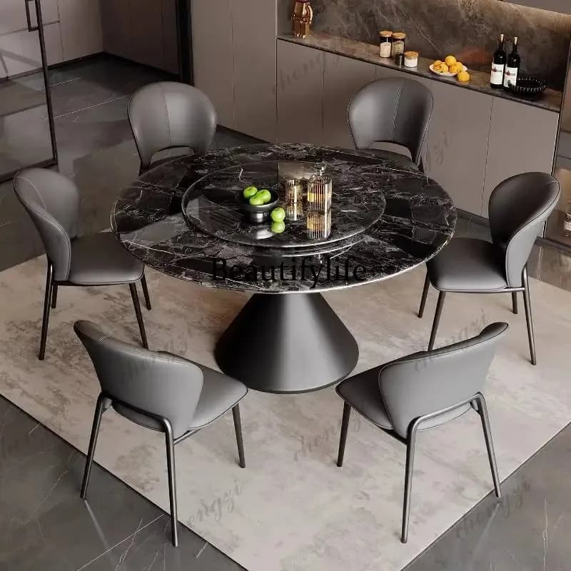 K182 Rotating Kitchen Dinner Table Base Decorations Console Round Restaurant Tables Island Luxury Muebles Para Hogar Furniture