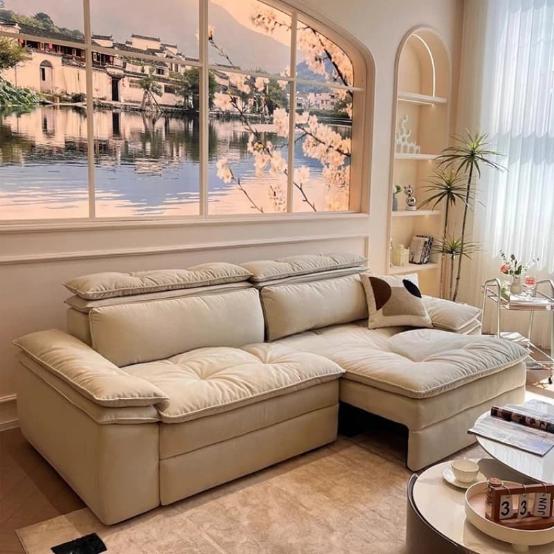 Minimalist Unique Living Room Sofas Luxury Space Saving Multifunctional Sofas Relaxing Reclinable Wood Divano Home Furniture