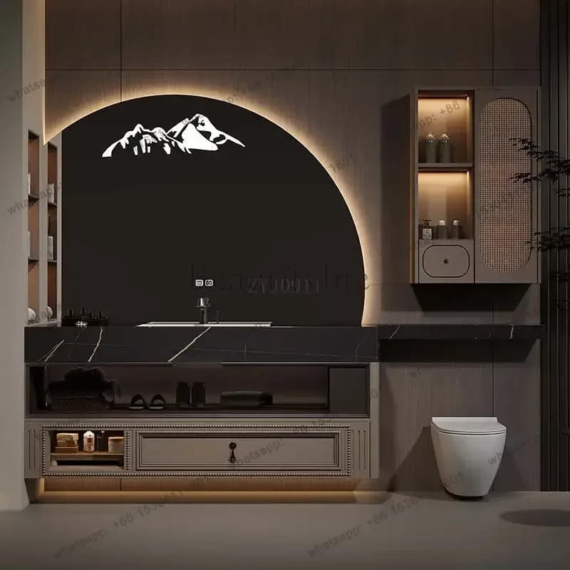 Bathroom cabinet Solid wood washbasin combination Toilet washbasin integrated cabinet