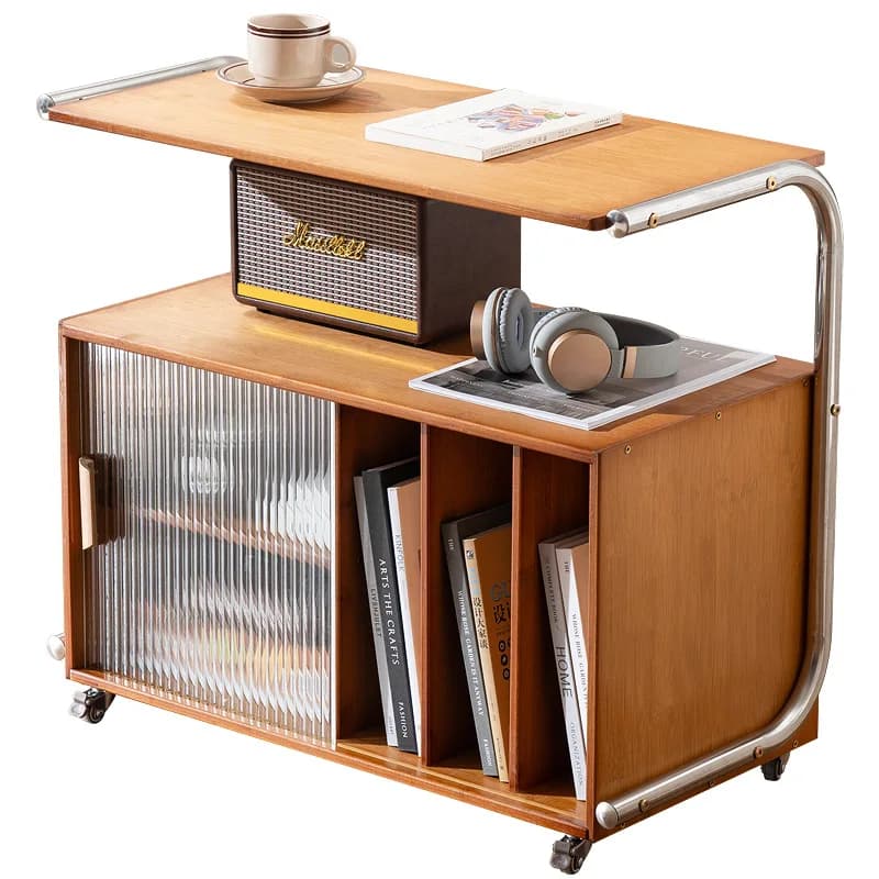 Movable sofa side table coffee  side cabinet antique trolley living room small table bedroom bedside table