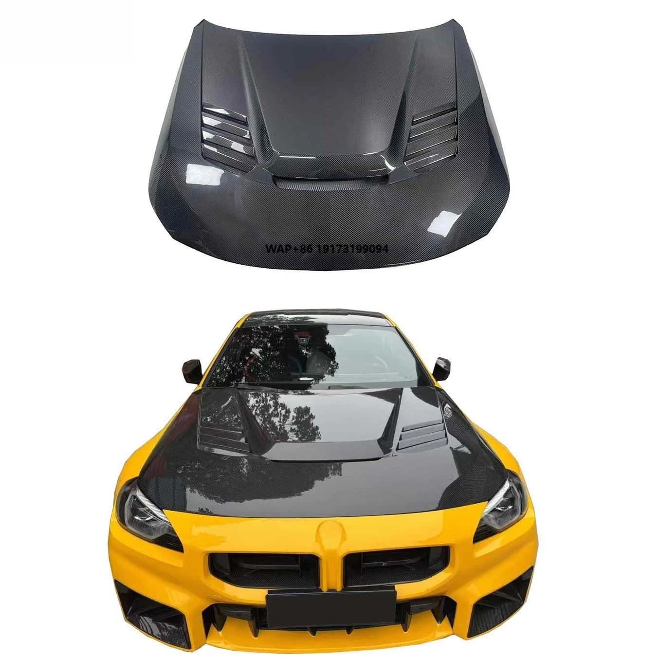 G87 V Style Dry Carbon Hood Suitable for 2 Series M240I G87 M2 Carbon Fiber Engine Cover Perfect Fitment