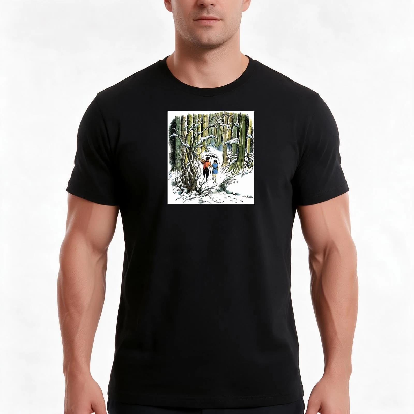 Narnia the Lion the Witch and the Wardrobe original illustration T-Shirt, Summer Casual Cotton Tee, Oversized Streetwear Tops